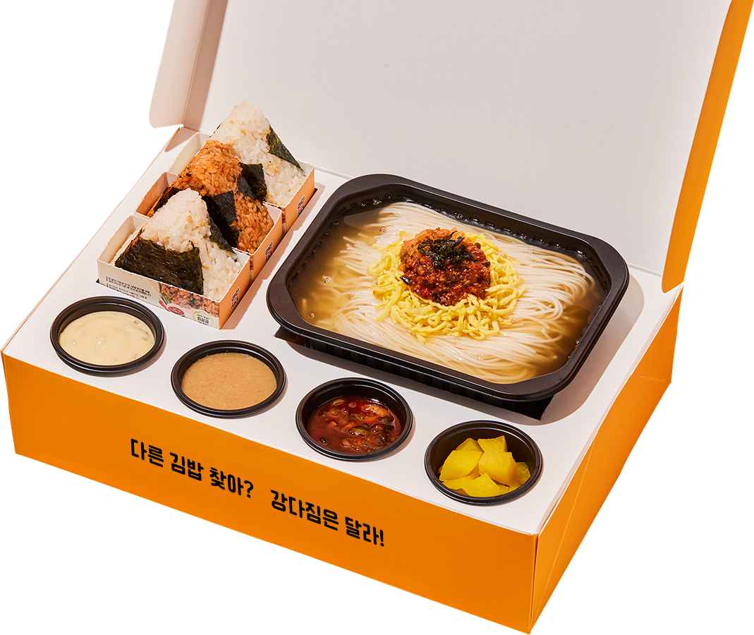 꿀조합 삼각김밥&국수 디핑 박스